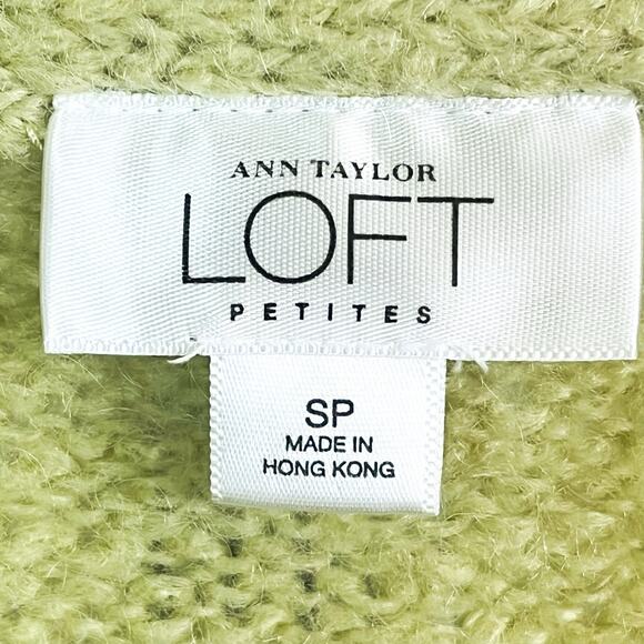 Ann Taylor Loft Womens Mohair Wool Blend Cardigan Sweater - Green Petite Size SP - Picture 6 of 8